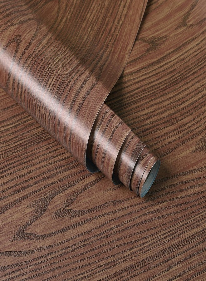 ANNACREATIONS Self Adhesive Waterproof & Oil Proof Wallpaper PVC Vinyl Wall Stickers Papers (45x 304cm) (Walnut Brown) - Image 1